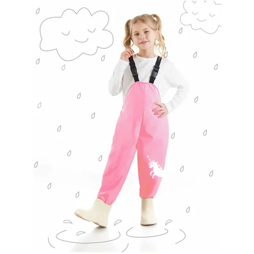 Denokids Unicorn Girl's Waterproof Pink Raincoat
