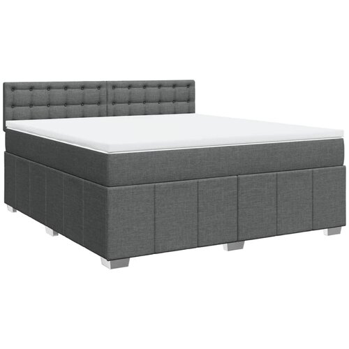 Maison Chic Box spring postelja - Vzmetna postelja z vzmetnico temno siva 180x200 cm blago SL24091, (21891139) Cene