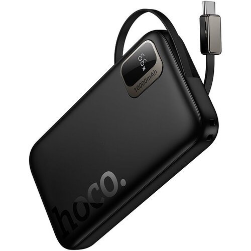 Hoco. Powerbank 10000 mAh QC PD 20W z vgrajenim USB C kablom Q51 črn Slike