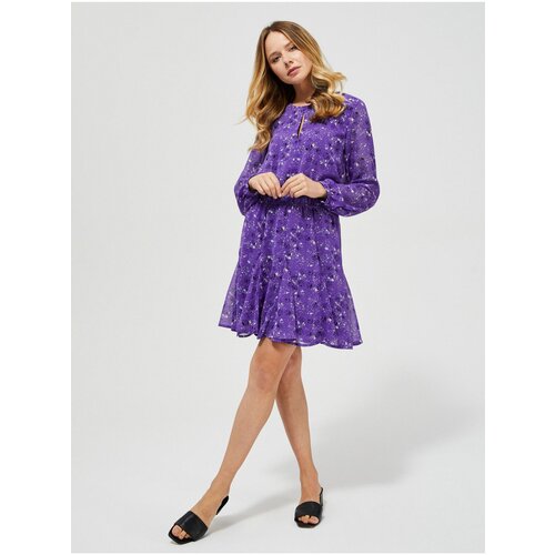 Moodo Purple dress with a small pattern - Women Slike