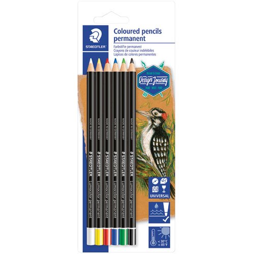 Olovka SPECIJALNA PERMANENTNA GLASOCHROM DESIGN JOURNEY PK6 STAEDTLER 10820BK6-C SORTIRANO BLISTER Cene