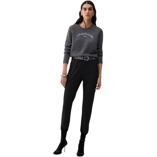 Liu Jo Spodnji deli trenirke ECS PANT.FELPA LUNGO TF6143 FS576 Črna Slike