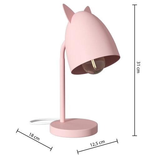 Atmosphera Dečja stona lampa OREILLES 1xE14/40W/230V ružičasta Slike