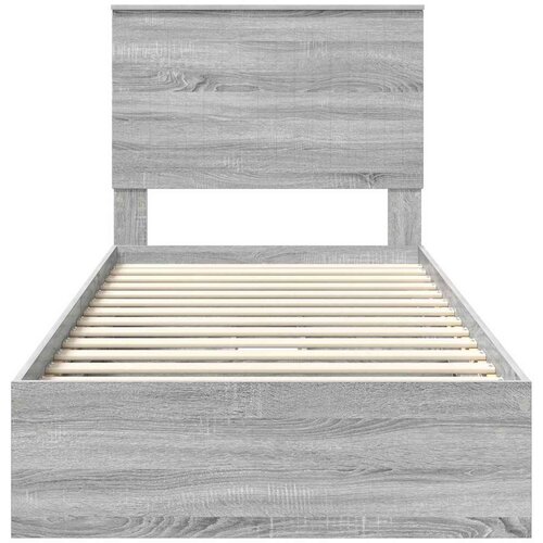  Krevet s od storage Siva Sonoma 90 x 190 cm Konstruirano drvo Slike
