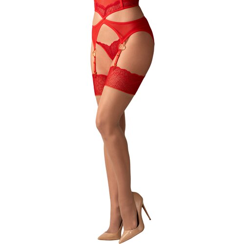 Obsessive Cupide Desir Stockings Red S/M Slike