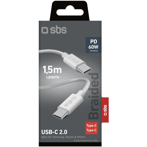 Sbs USB-C &amp;ndash; USB-C Kabel 2m weiss Slike