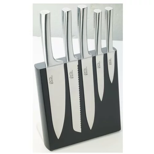 Jean Dubost set od 5 kuhinjskih noževa od nehrđajućeg čelika s magnetskim postoljem Meteor