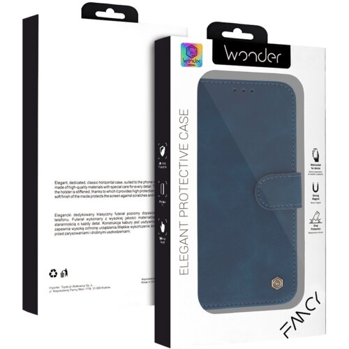 WONDER Fancy preklopna futrola za Xiaomi Redmi Note 14 5G navy plava Slike