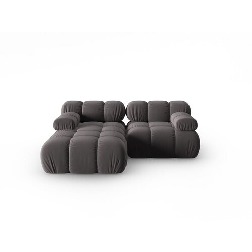 Micadoni Home temno siva žametna sedežna garnitura 191 cm bellis &amp;ndash; Slike