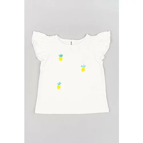 Zippy Otroška kratka majica bela barva