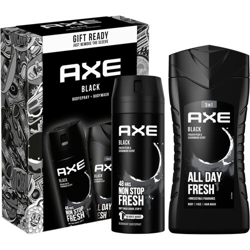 Axe Black Frozen Pear & Cedarwood darilni set (za telo) za moške Cene