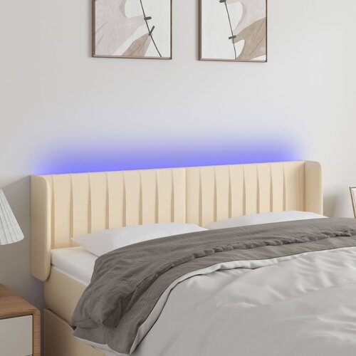  LED uzglavlje krem 147x16x78/88 cm od tkanine Cijene
