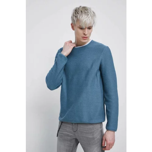 Medicine Pamučni pulover za muškarce, boja: tirkizna, lagani