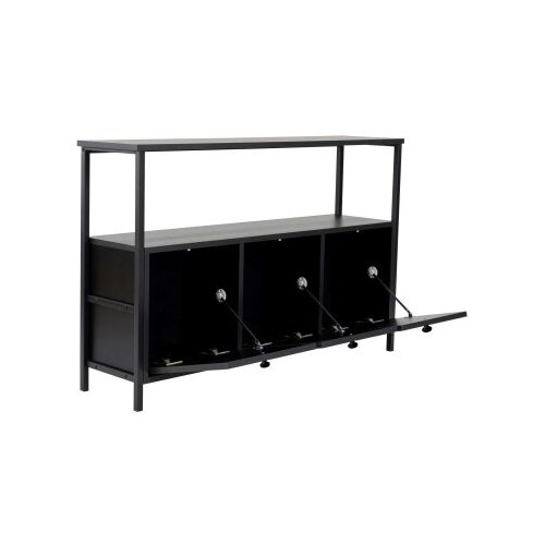Hanah home Crni pomoćni stol u mat dekoru 29,5x120 cm Solace &amp;ndash; Slike