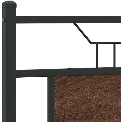 vidaXL Okvir kreveta bez madraca smeđi hrast 140x200 cm izrađeno drvo Cene
