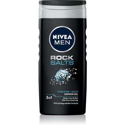 Nivea Men Rock Salt gel za prhanje za obraz, telo in lase 250 ml za moške Cene