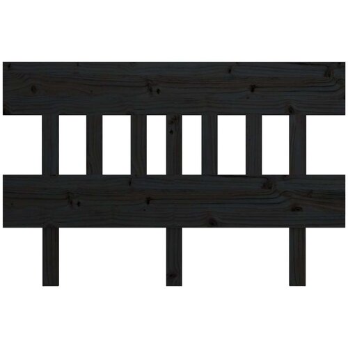  Uzglavlje za krevet crno 143 5 x 3 x 81 cm od masivne borovine Slike