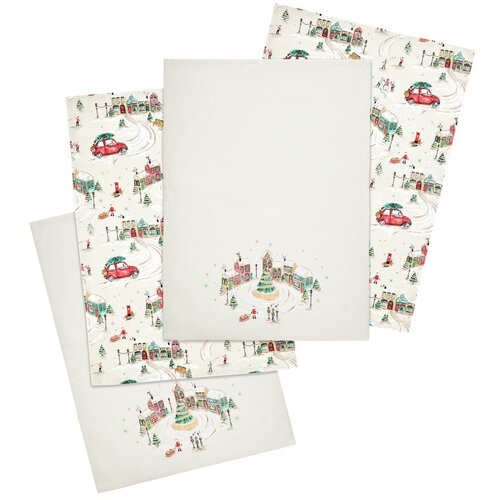 Catherine Lansfield Pamučna kuhinjska krpa 4 kom 50x70 cm Christmas Town &amp;ndash; Slike