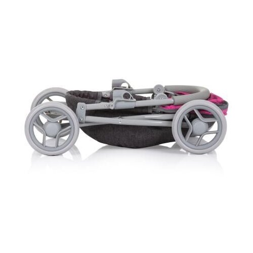 Chipolino KOLICA ZA LUTKE &amp;quot;DAISY&amp;quot; grey / pink linen Slike