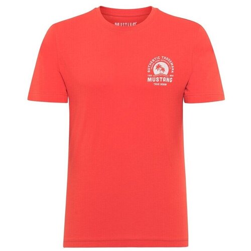 Mustang Majice s kratkimi rokavi Alex C Print Rdeča Cene