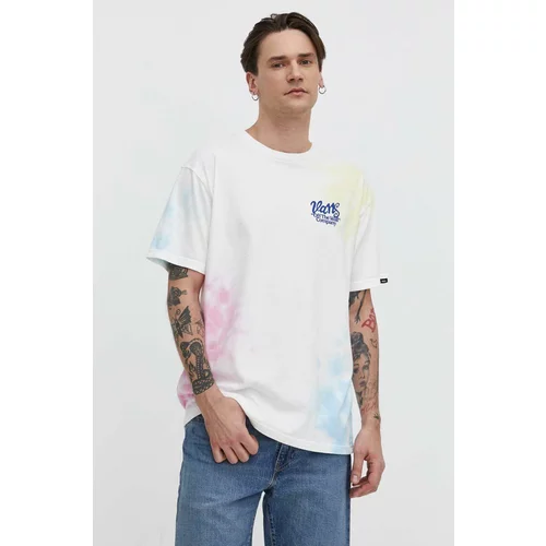 Vans Pamučna majica za muškarce, boja: bijela, s uzorkom