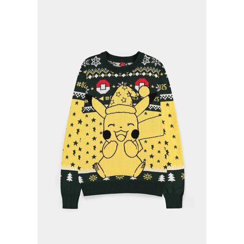 Difuzed POKEMON - PIKACHU MOŠKI BOŽIČNI PULOVER - L VELIKOST Cene