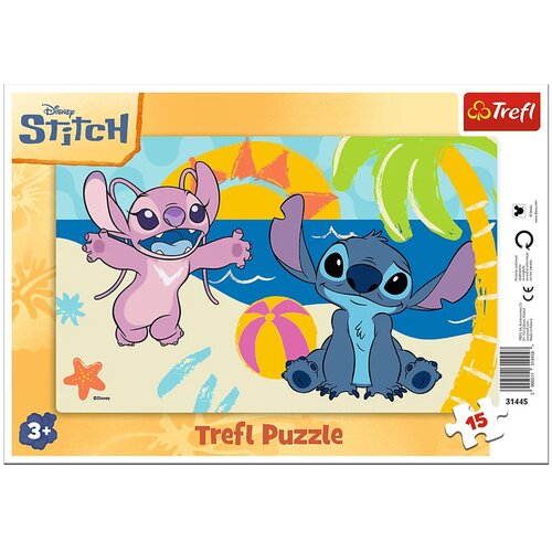 Trefl Disney Stitch plažna avantura 15-dijelna okvirna slagalica - Slike