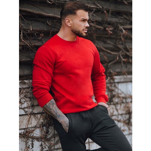 DStreet Men's monochrome red sweatshirt z Slike