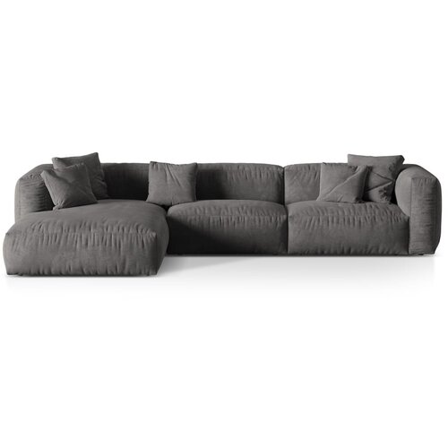 Micadoni Siva kutna garnitura od boucl&amp;eacute; tkanine (s lijevim kutom) Martina &amp;ndash; Home Slike