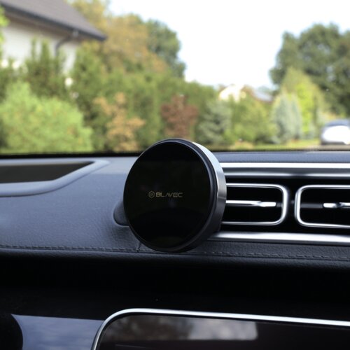  Auto držač 15W magnetski s bežičnim punjenjem za ventilacijski otvor Blavec - crni Slike
