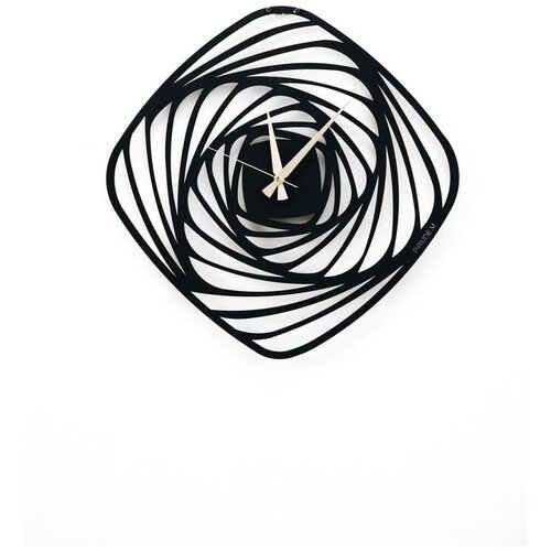 Pirudem crni metalni zidni sat Girdap, ⌀ 50 cm Slike