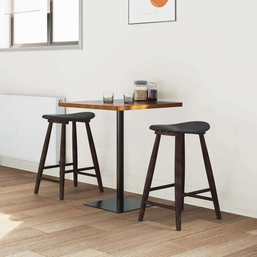  Trpezarijske stolice 2 pcs Svijetlosmeđa 46 x 37 x 63 cm Slike