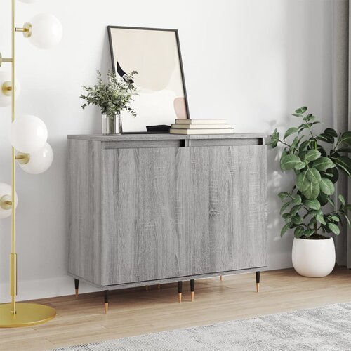 VidaXL Komoda 2 kosa siva sonoma 40x35x70 cm inženirski les Slike
