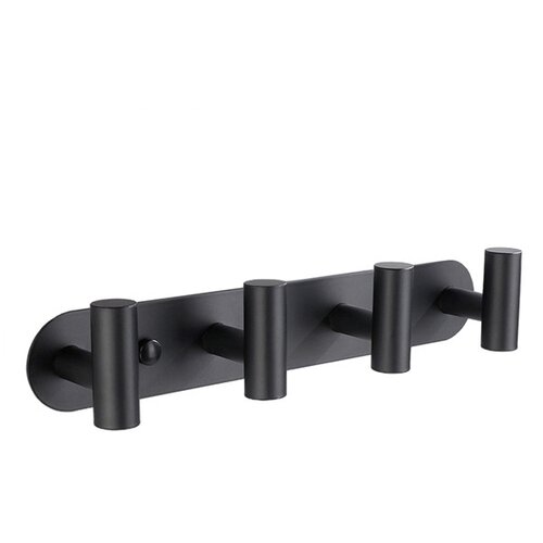 INF Stenski obe&scaron;alnik s 4-mi kavlji Black, (5000072426) Cene