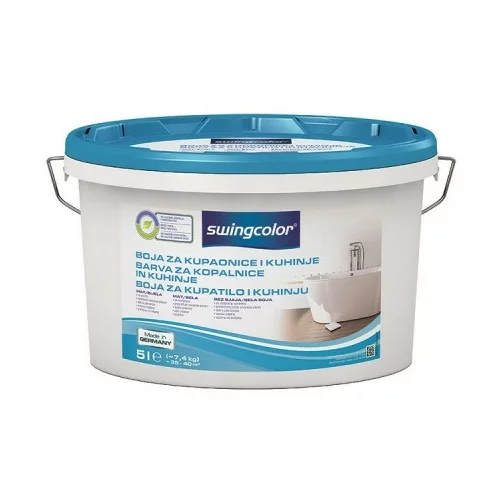 SWINGCOLOR Barva za kopalnico in kuhinjo Swingcolor (bela, 5 l)