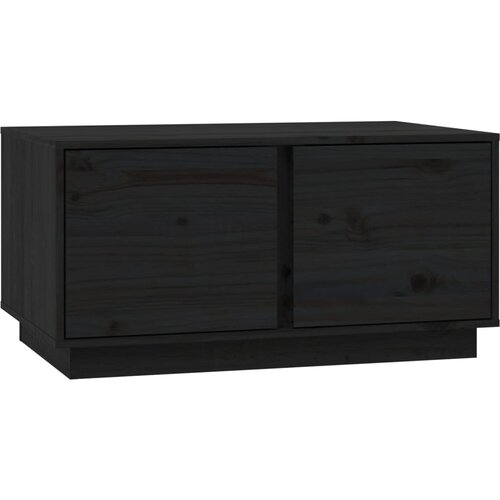 Maison Chic Klubska mizica - kavna mizica - Nizka mizica črna 80&amp;times;50&amp;times;40 cm trdna borovina, (21753759) Slike