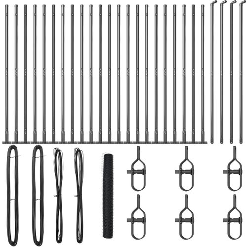 VidaXL Ograda u heksagonalnom obliku Siva 1,2x50 m Čelik, Ograde s osnovnim pločama 13 kom &amp;Oslash;32mm 68,5cm Galvanizirani čelik Slike
