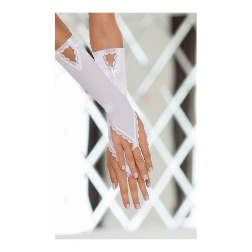  Rukavice Satenske bele | Gloves 7710 White Cene