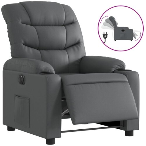 Maison Chic Električni naslanjač - Relax naslanjač sivo umetno usnje, (22062140) Cene