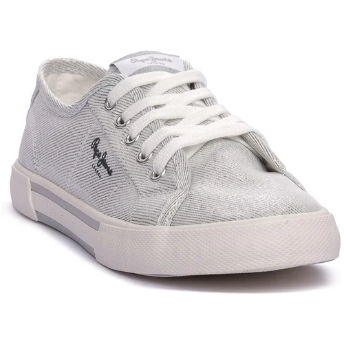 PepeJeans Modne superge RUSPER CLASS SILVER Siva