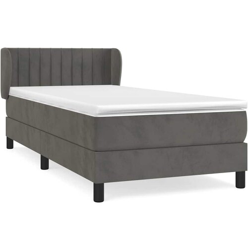 Box spring krevet s madracem tamnosivi 100x200 cm bar&amp;scaron;unasti Slike