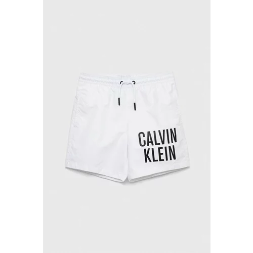 Calvin Klein Jeans Dječje kratke hlače za kupanje boja: bijela