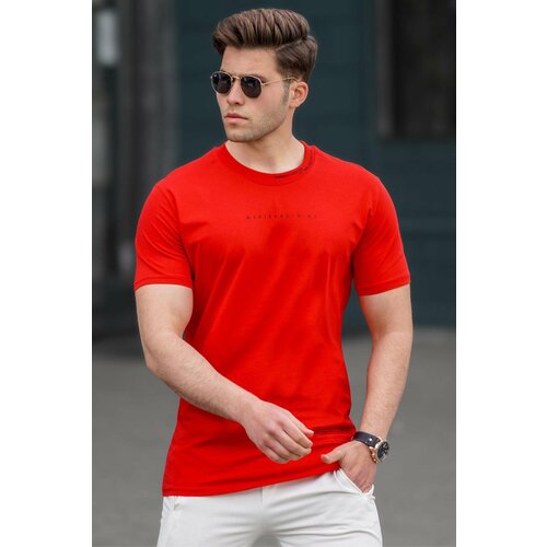 Madmext Red Men's Printed T-Shirt 5258 Slike