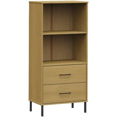  Regal za knjige s 2 ladice smeđi 60 x 35 x 128,5 cm drveni OSLO Slike