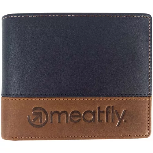 Meatfly Eddie Premium Leather Wallet Navy/Brown Denarnica
