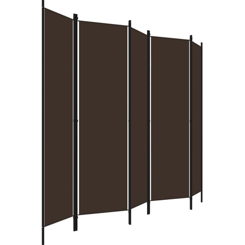  pregrada s 5 panela smeđa 250 x 180 cm Slike