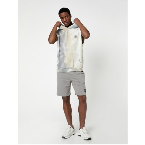 Koton Tie Waist Bermuda Shorts Pocket Dog Embroidered Slim Fit Slike