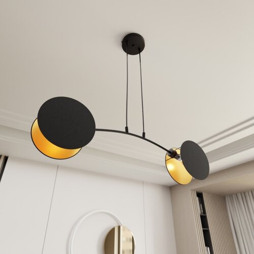  Visilica na sajli MOTIF 2xE27/15W/230V crna Slike
