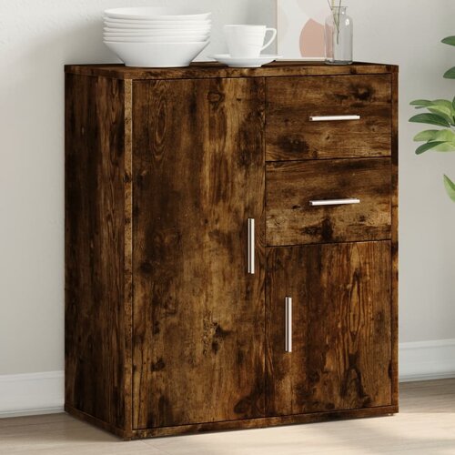 VidaXL Komoda dimljeni hrast 60 x 31 x 70 cm od konstruiranog drva Slike
