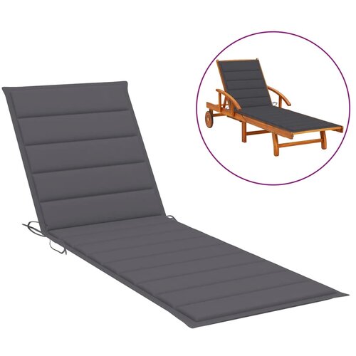 VidaXL Blazina za ležalnik antracitna 200x50x3 cm blago Slike